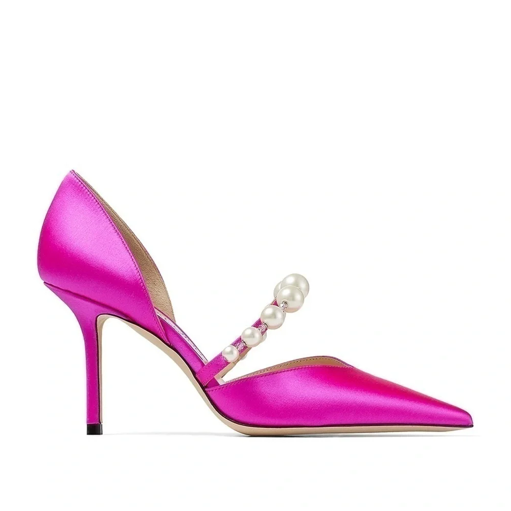 JIMMY CHOO Aurelie Satin Pumps - Picture 2 of 10